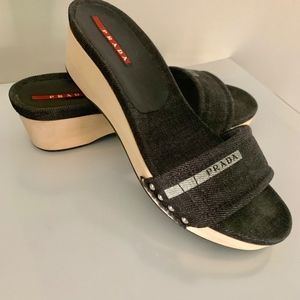 PRADA Denim slides